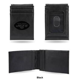Mens NFL New York Jets Faux Leather Front Pocket Wallet