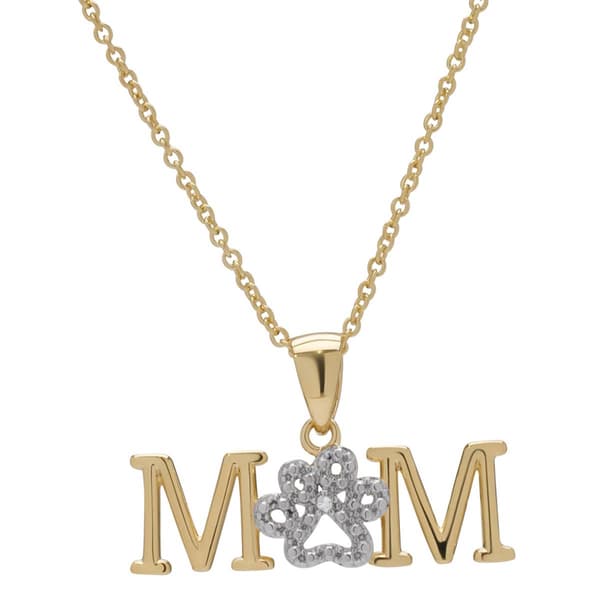 Accents by Gianni Argento Diamond Accent Mom Paw Pendant