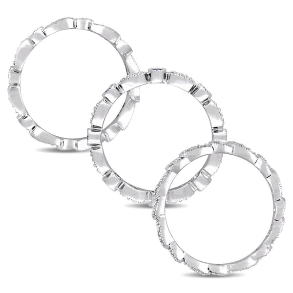Diamond Classics™ 3/8ctw. Sapphire 14kt. White Gold Ring