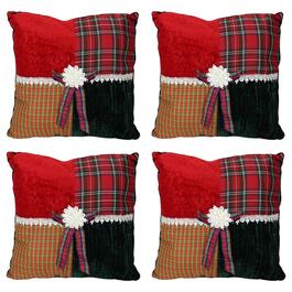 Pack of 4 Square Christmas Throw Pillows - 16x16