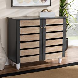Baxton Studio Gisela 2 Door Shoe Storage Cabinet