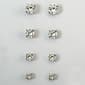Ellen Tracy Sterling Cubic Zirconia Earrings Set - image 1