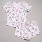 Juniors Peanuts(tm) Snoopy Bows Ruched Tee & Shorts Pajama Set - image 1