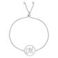 Accents by Gianni Argento Diamond Plated Initial M Adj. Bracelet - image 1