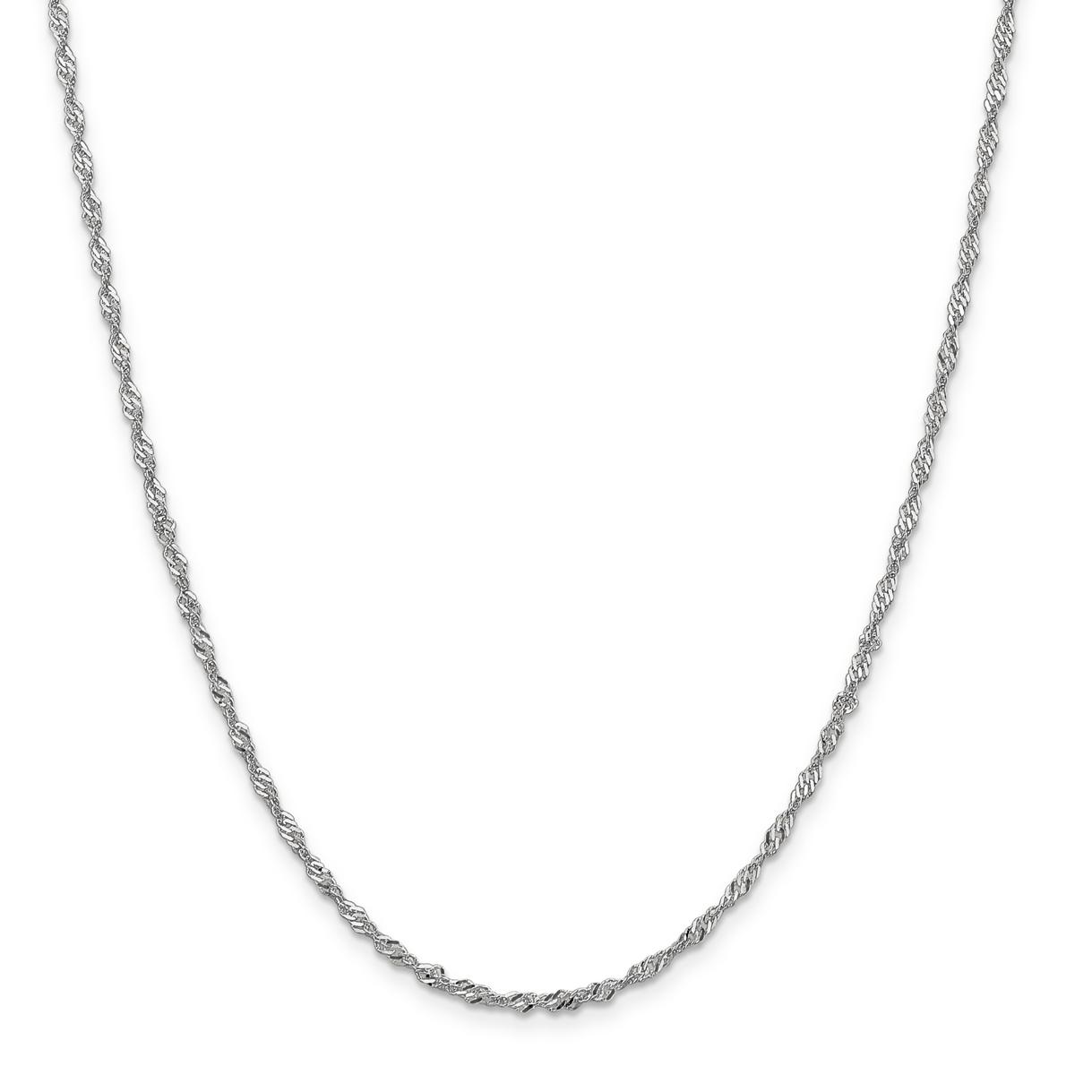 Gold Classics™ 2.0mm. 14kt. White Gold Singapore Necklace