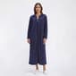 Womens Loungees Long Sleeve Dots Fleece Duster - image 1