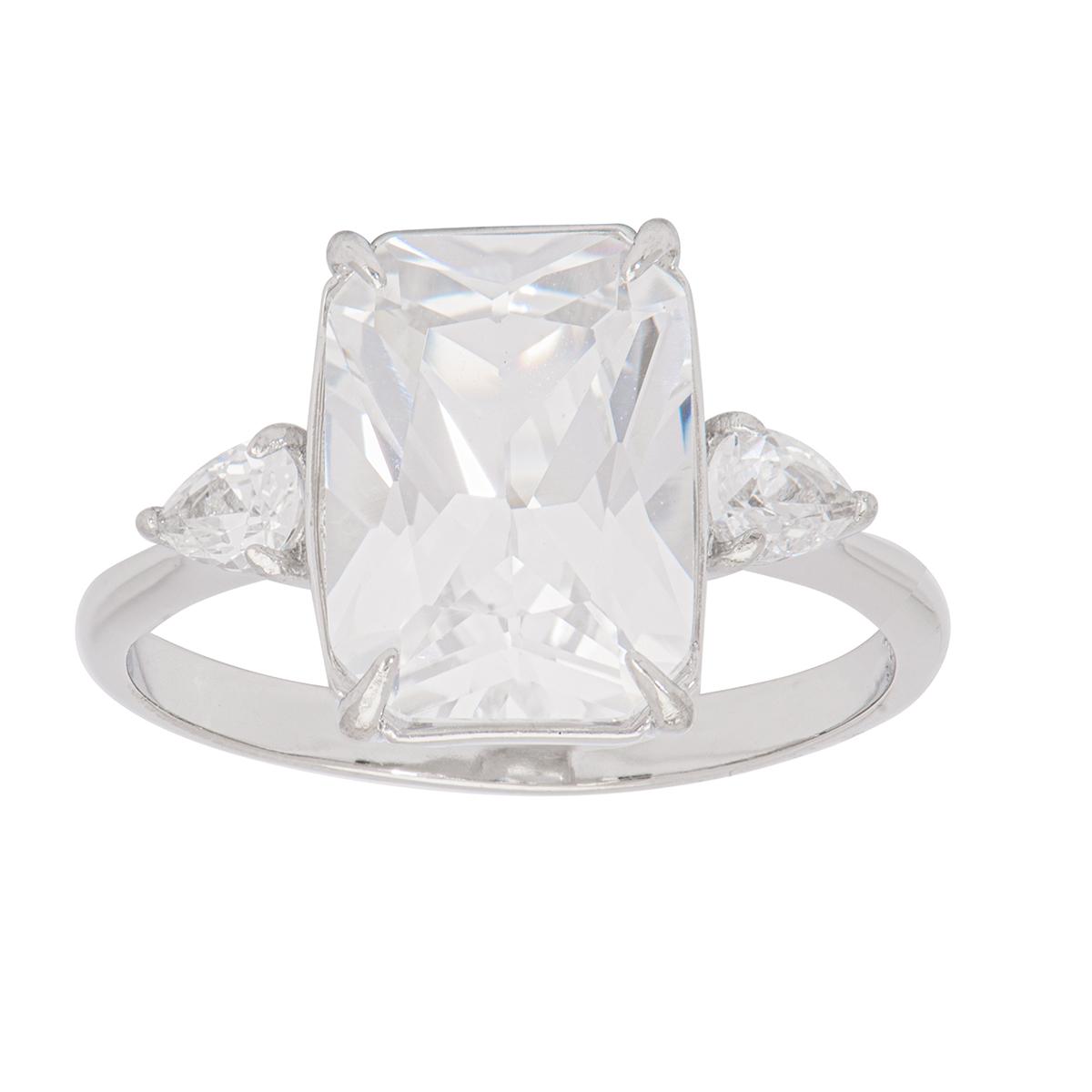 Gianni Argento Sterling-Silver Emerald Cut Statement Ring