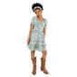 Girls (7-16) Rare Editions Puff Sleeve Floral Lace Trim Dress - image 2