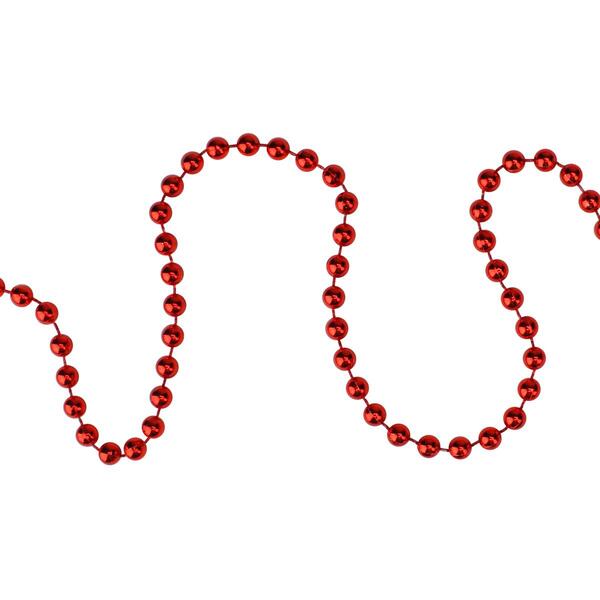 Northlight Seasonal Faceted Red Beaded Christmas Garland - image 
