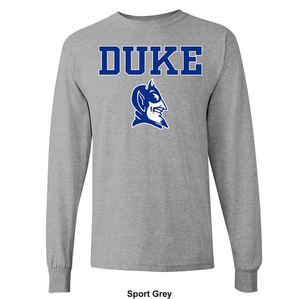 Mens Duke Pride Mascot Long Sleeve Tee