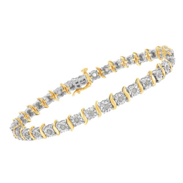 Haus of Brilliance Yellow Gold & White Gold S-Link Bracelet