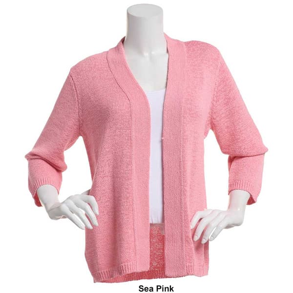 Plus Size Preswick & Moore 3/4 Sleeve Open Front Cardigan