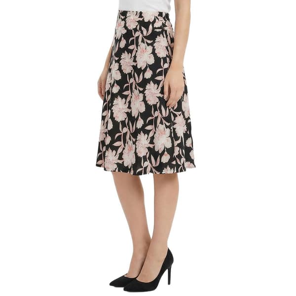 Womens NY Collection Floral Pull On Skirt