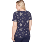 Womens Alfred Dunner Lady Liberty Short Sleeve Foil Stars Blouse - image 2