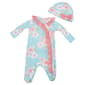 Baby Girl &#40;NB-9M&#41; Baby Essentials Floral Footie & Hat Pajama Set - image 1