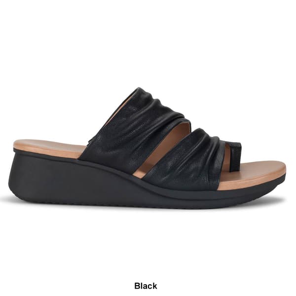 Womens BareTraps Venus Wedge Slide Sandals
