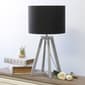 Simple Designs Interlock Triangular Wood Fabric Shade Table Lamp - image 5