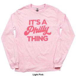 Mens Tailgate It''s A Philly Script Long Sleeve Tee
