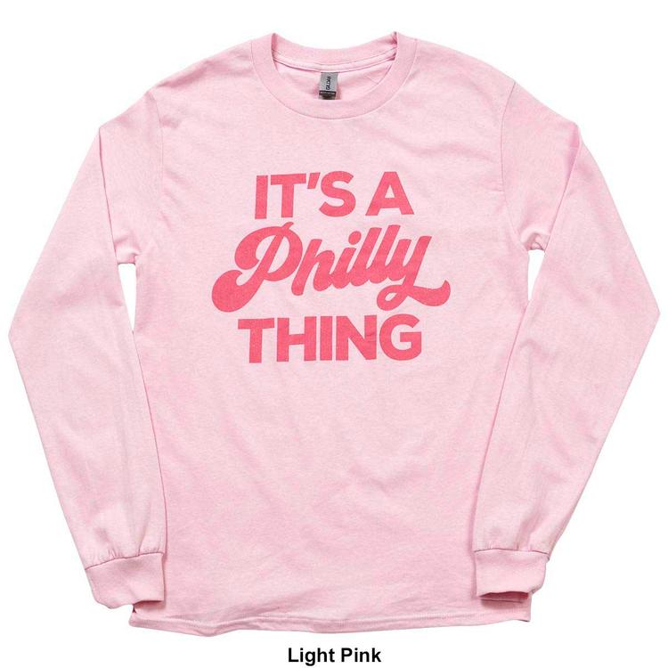 Mens Tailgate It''s A Philly Script Long Sleeve Tee