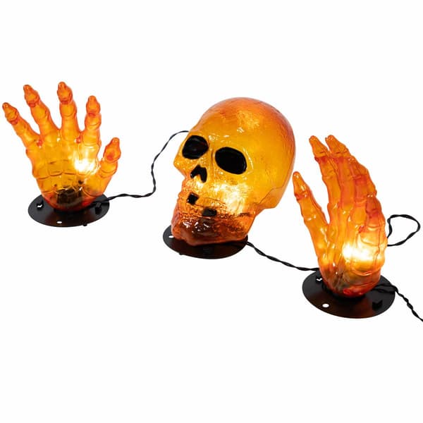 Northlight Seasonal 8.5in. Skull & Hands Outdoor Halloween Decor