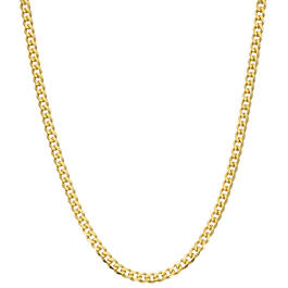 Gold Classics&#40;tm&#41; Gold over Sterling Silver Flat Curb Chain Necklace