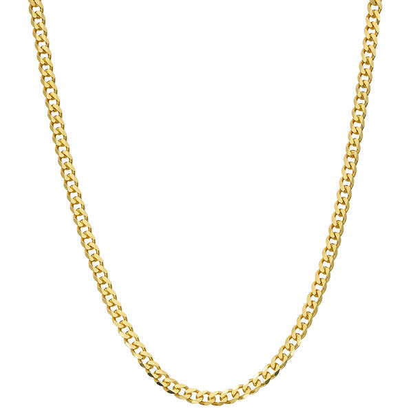 Gold Classics&#40;tm&#41; Gold over Sterling Silver Flat Curb Chain Necklace - image 