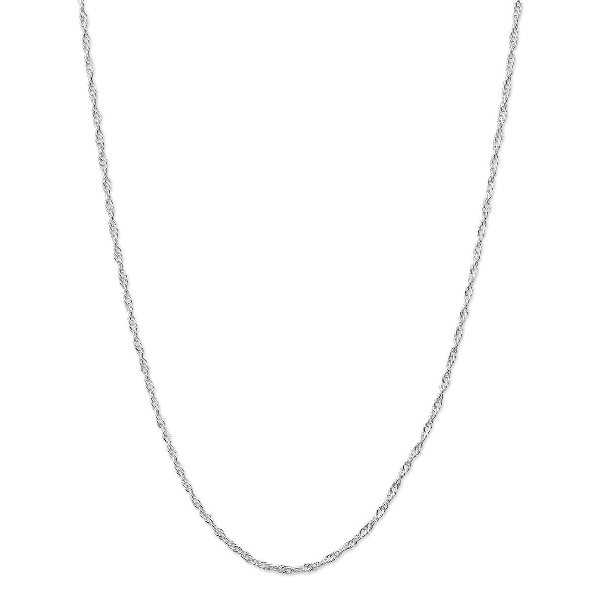 Danecraft Silver-Plated Twisted Singapore Chain Necklace