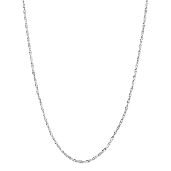 Danecraft Silver-Plated Twisted Singapore Chain Necklace - image 