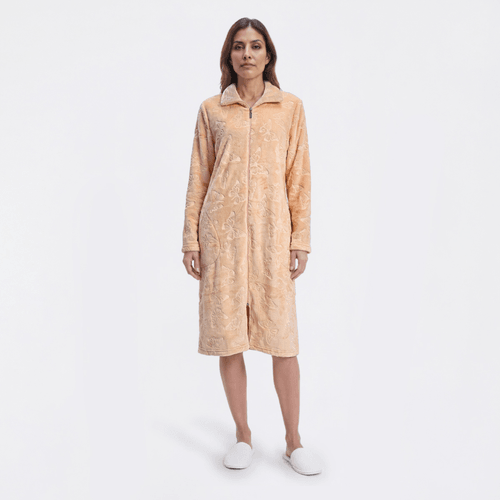 Womens Jasmine Rose Butterfly Embossed Zip Robe