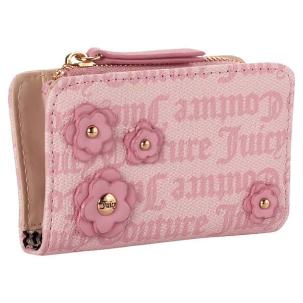 Womens Juicy Couture Floral Double Snap Pouch Wallet