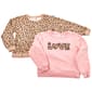 Girls (7-16) BTween(R) 2pk. Leopard/Love Fleece Lined Sweatshirt - image 1