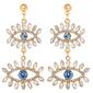Jessica Simpson Imitation Yellow Gold Evil Eye Dangle Earrings - image 2
