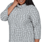 Plus Size Alfred Dunner Vail Feather Yarn Cowl Neck Blouse - image 5