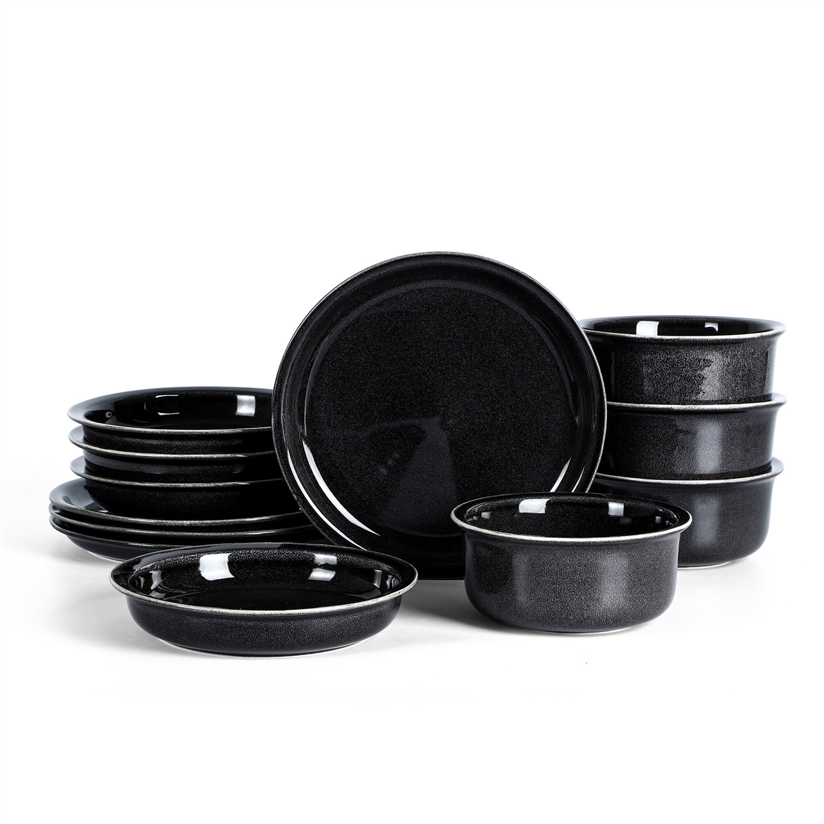 Stone Lain Slate 12pc. Stoneware Dinnerware Set
