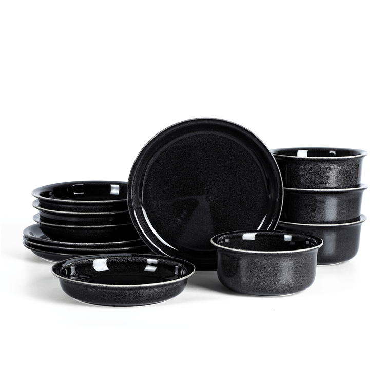 Stone Lain Slate 12pc. Stoneware Dinnerware Set