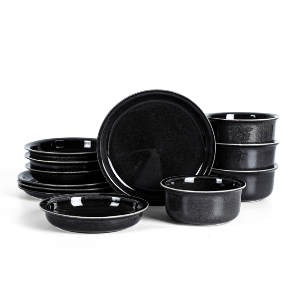 Stone Lain Slate 12pc. Stoneware Dinnerware Set - image 