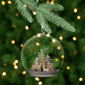 Northlight Deer Family in Snow Glass Globe Christmas Ornament - image 1