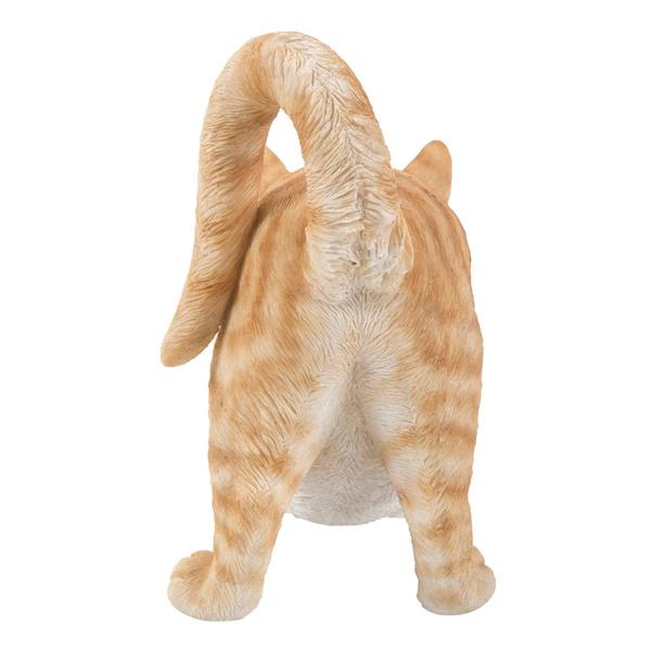 Hi-Line Gift Orange Tabby Cat Stretching Garden Statue