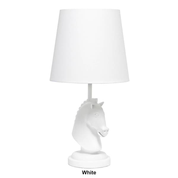 Simple Designs 17.25in. Decorative Chess Horse Table Lamp - image 