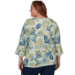 Plus Size Alfred Dunner Indigo Girls Bold Meadow Floral Blouse - image 2