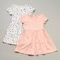 Toddler Girl Emma & Elsa 2pk. Heart Dots & Cats with Bows Dresses - image 1
