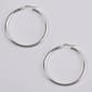 Sterling Silver 3x30mm Polished Hoop Earrings - image 1