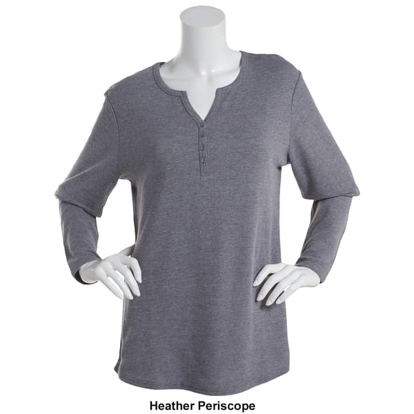 Womens Architect® Long Sleeve Solid Henley Thermal