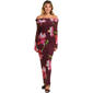Juniors Madden Girl Long Sleeve Floral Off The Shoulder Dress - image 1