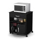 South Shore Axess Microwave Cart on Wheels - Black - image 2