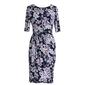 Plus Size Connected Apparel Elbow Sleeve ITY Side Ruched Dress - image 1