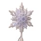 Kurt Adler 10in Cool White LED Glitter Snowflake Treetop - image 2