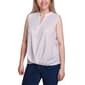 Womens NY Collection Sleeveless Airflow Dot Blouse with Foil - image 3
