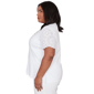 Plus Size Alfred Dunner Classics Short Eyelet Sleeve Solid Blouse - image 4
