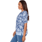 Petite Ruby Rd. French Riviera Clip Dot Tie Neck Blouse - image 4